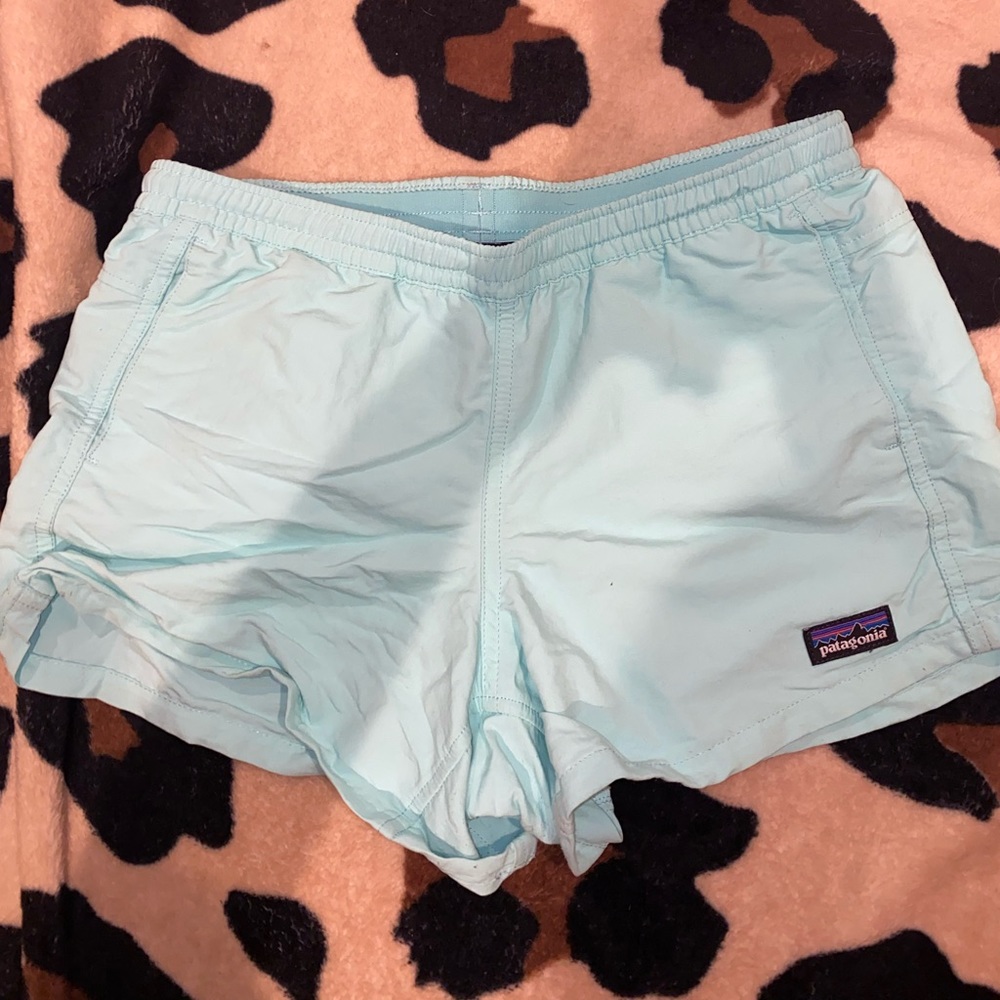 Patagonia turquoise athletic shorts